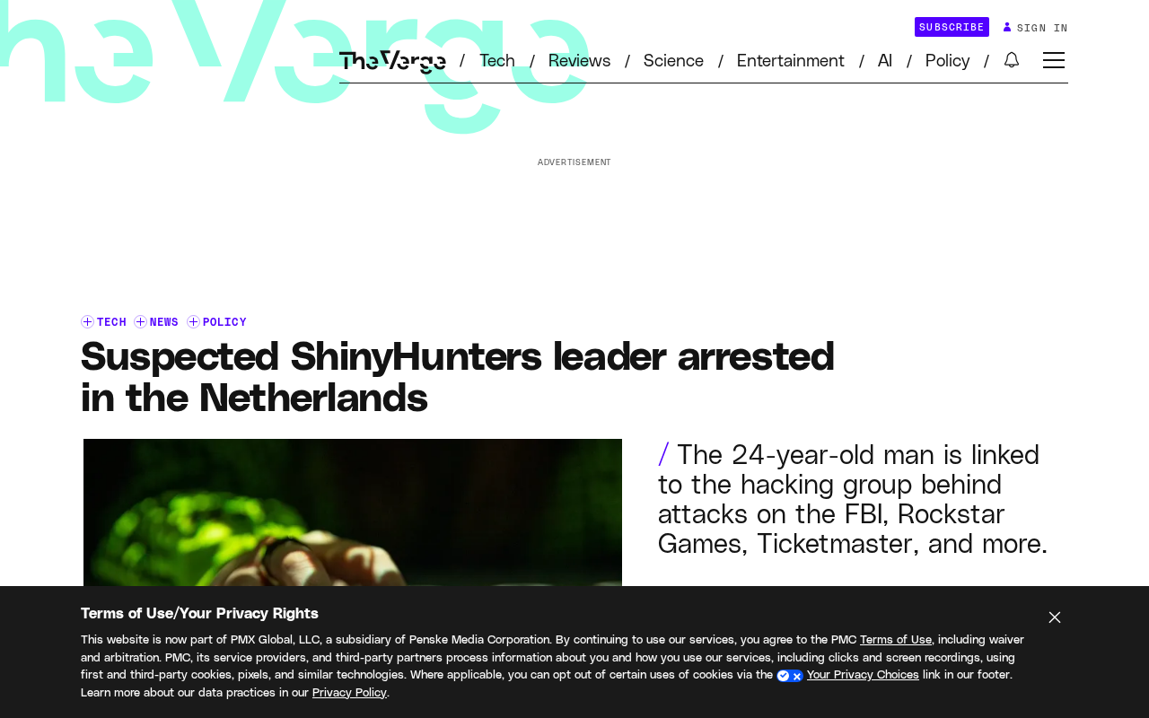 疑似ShinyHunters头目在荷兰落网,黑客团伙屡犯大案
