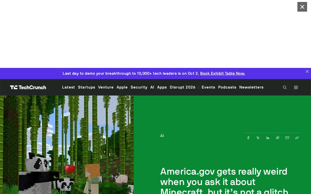 America.gov遇上Minecraft:AI政府网站的怪异表现探析