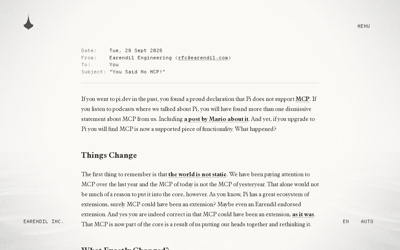 Pi.dev 弃用 MCP:AI 工具集成的另一条路