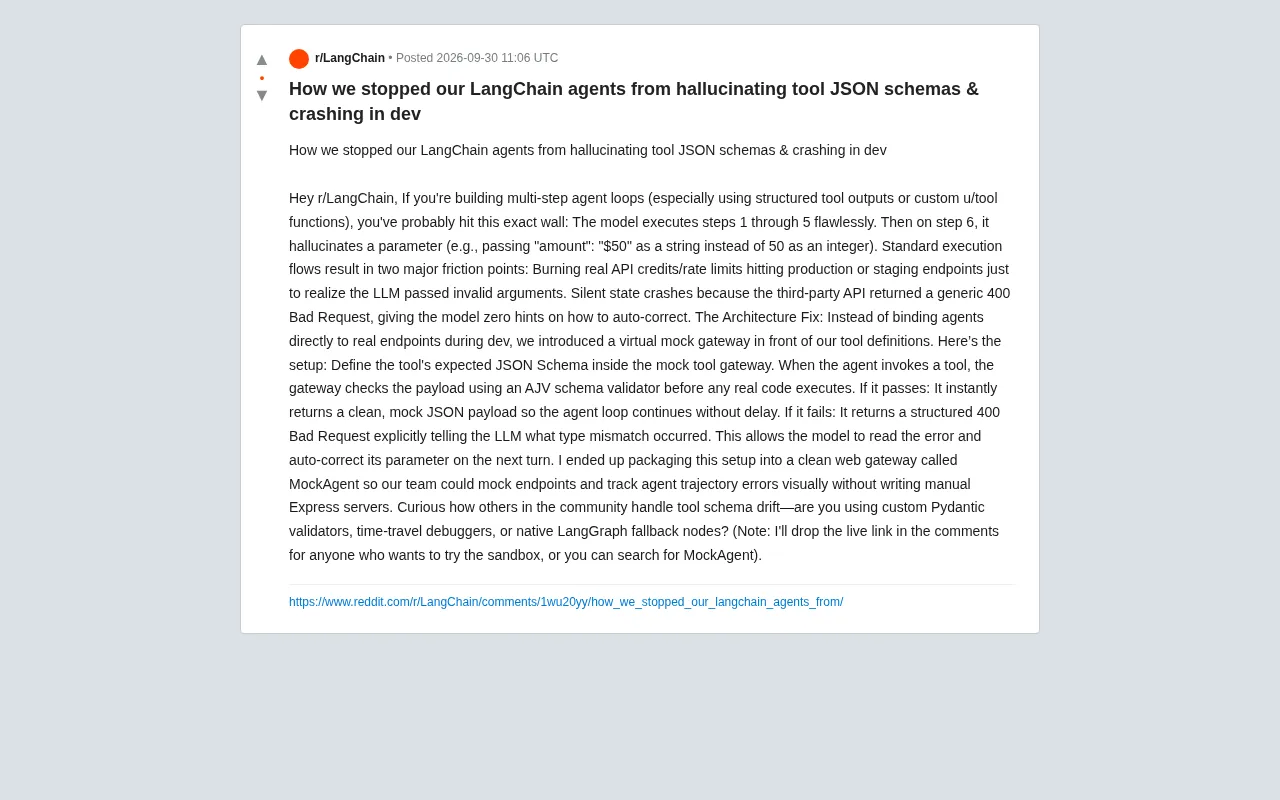如何用Mock网关解决LangChain智能体的工具Schema幻觉难题