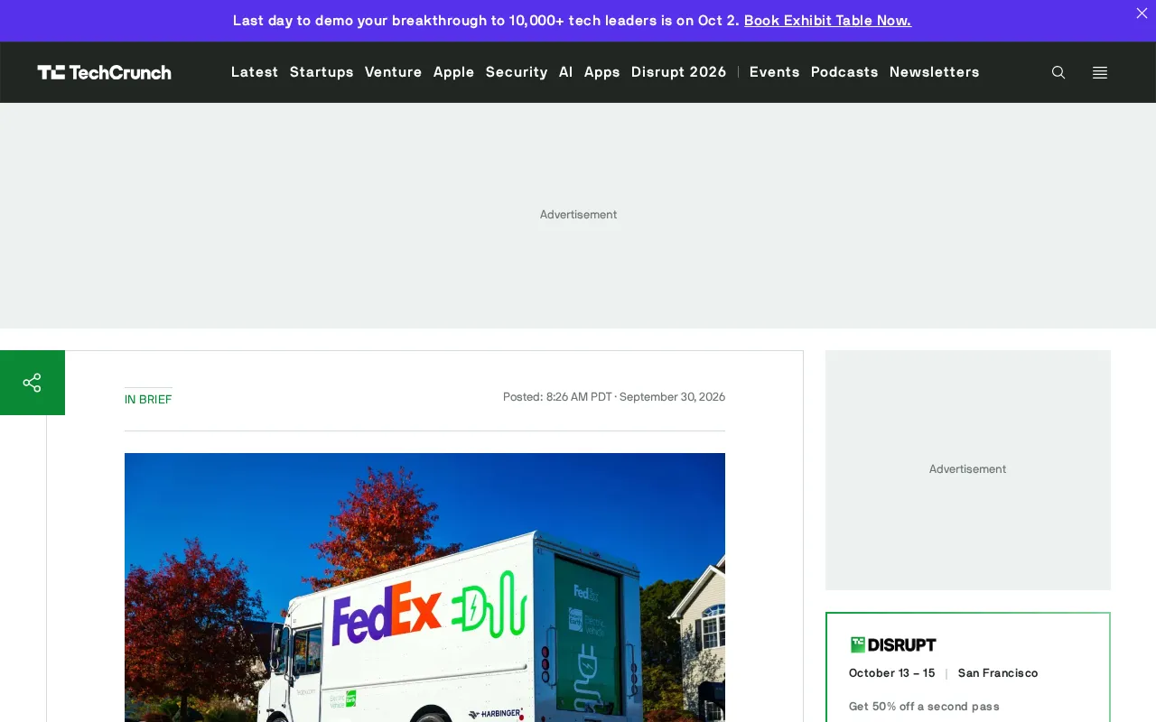 FedEx Places $300M Order for 2,000 Electric Trucks from Harbinger