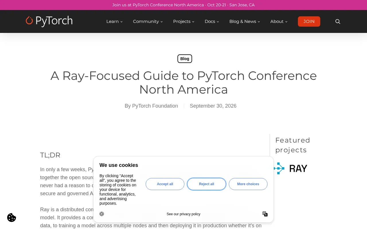 PyTorch大会北美站前瞻:Ray生态全景导览
