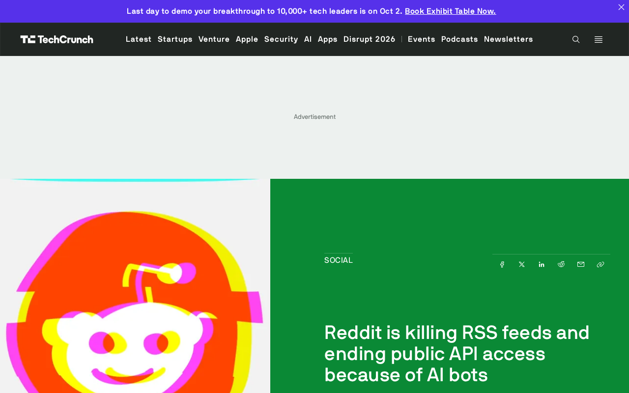 Reddit关闭RSS与公开API:AI爬虫成导火索