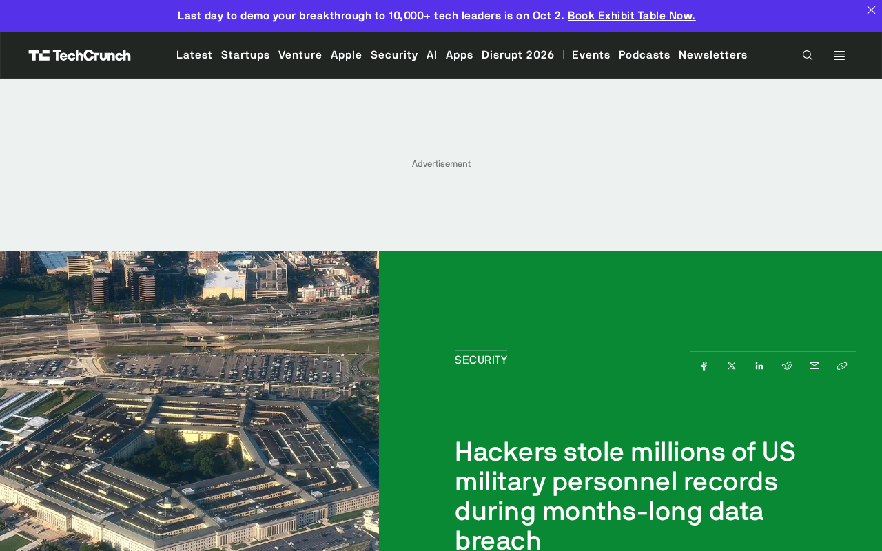 U.S. Department of Defense Data Breach: Personal Information of Millions of Service Members Stolen