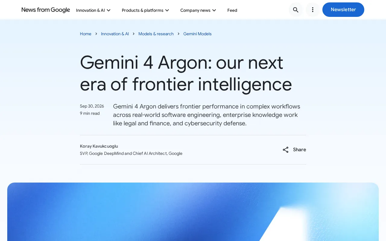 Google Releases Gemini 4 Argon: Next-Generation AI Model Sparks Widespread Discussion