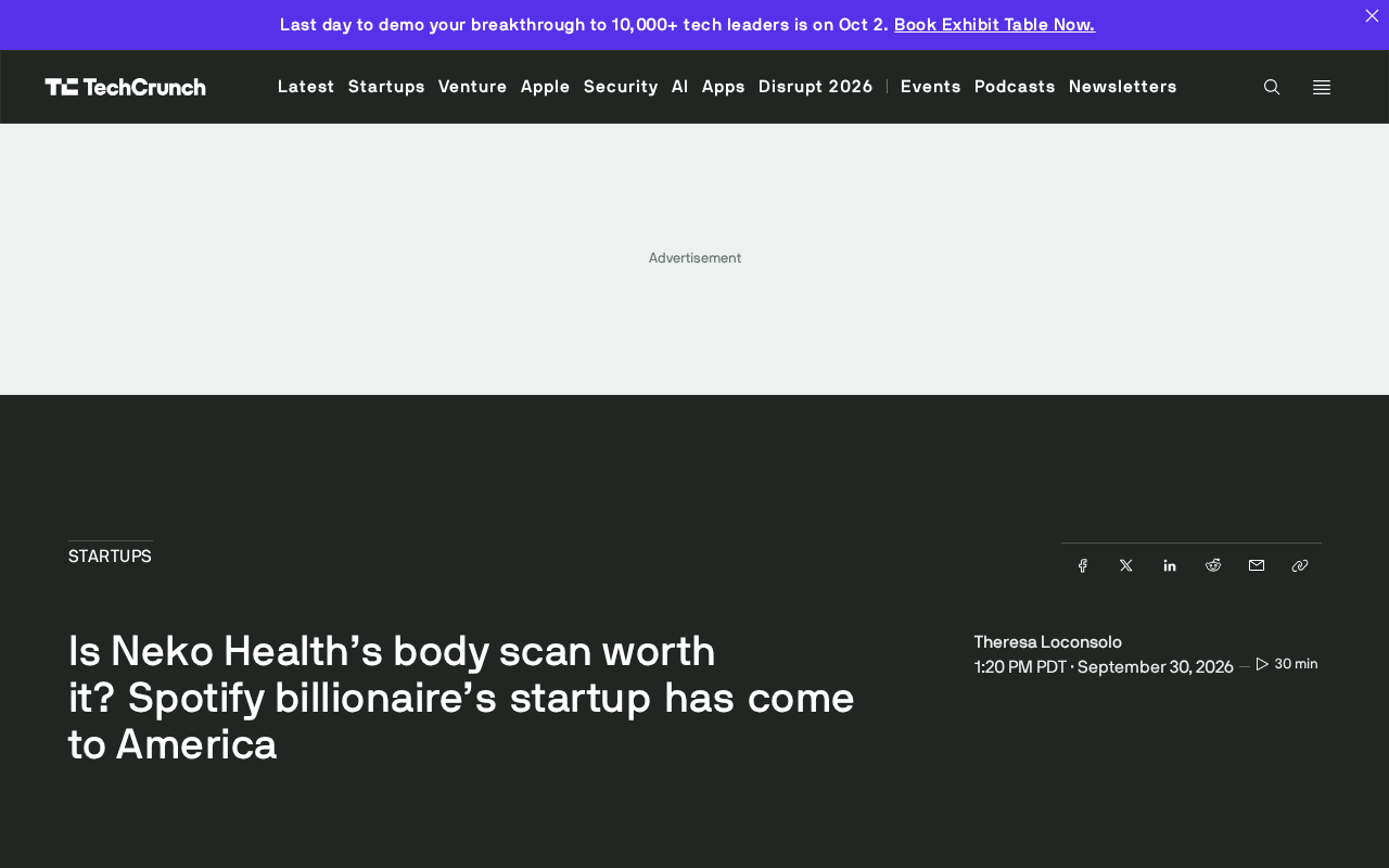 Spotify创始人押注7亿美元:全身扫描能否重塑预防医疗