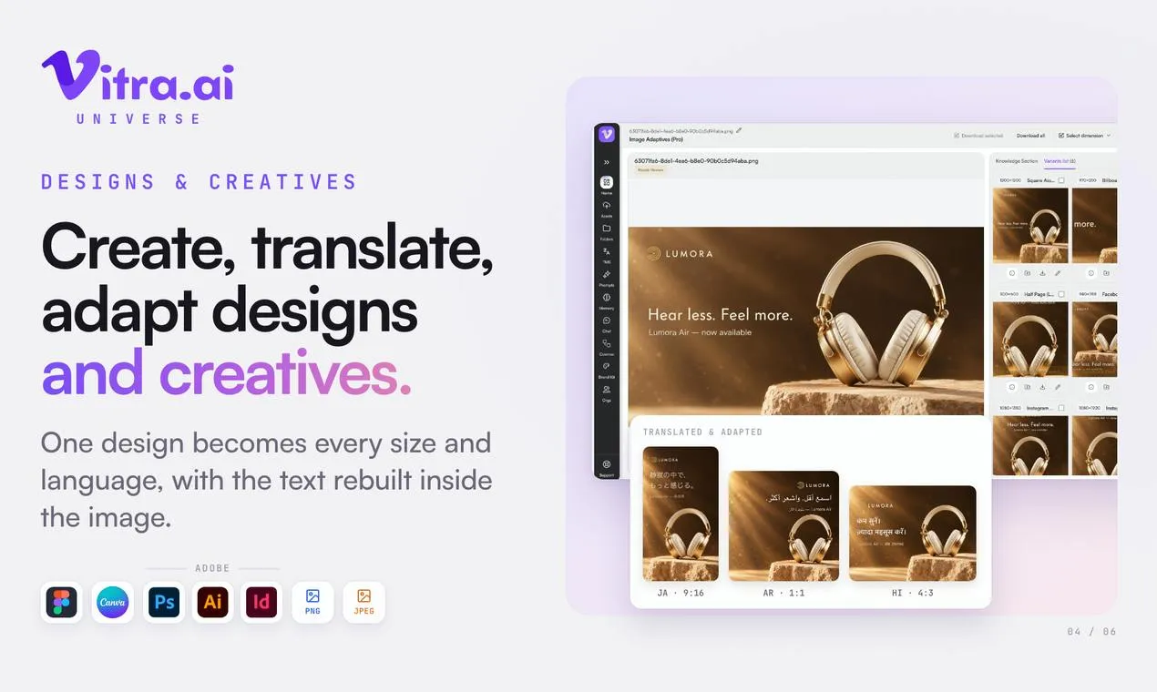 Vitra.ai: One Platform for Content Creation and Localization in 100+ Languages