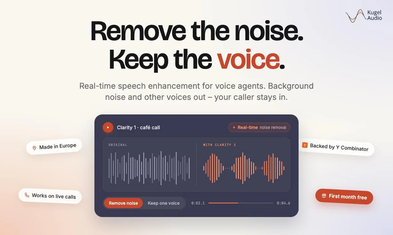 Clarity: Real-Time Voice Enhancement That Lets AI Hear Only the Target Speaker