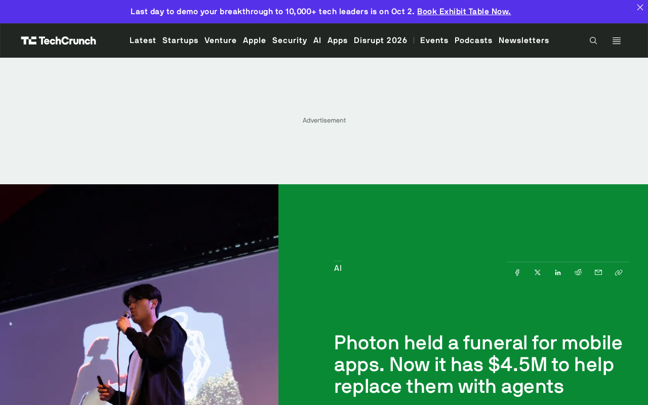 Photon获450万美元融资:用AI智能体取代移动应用