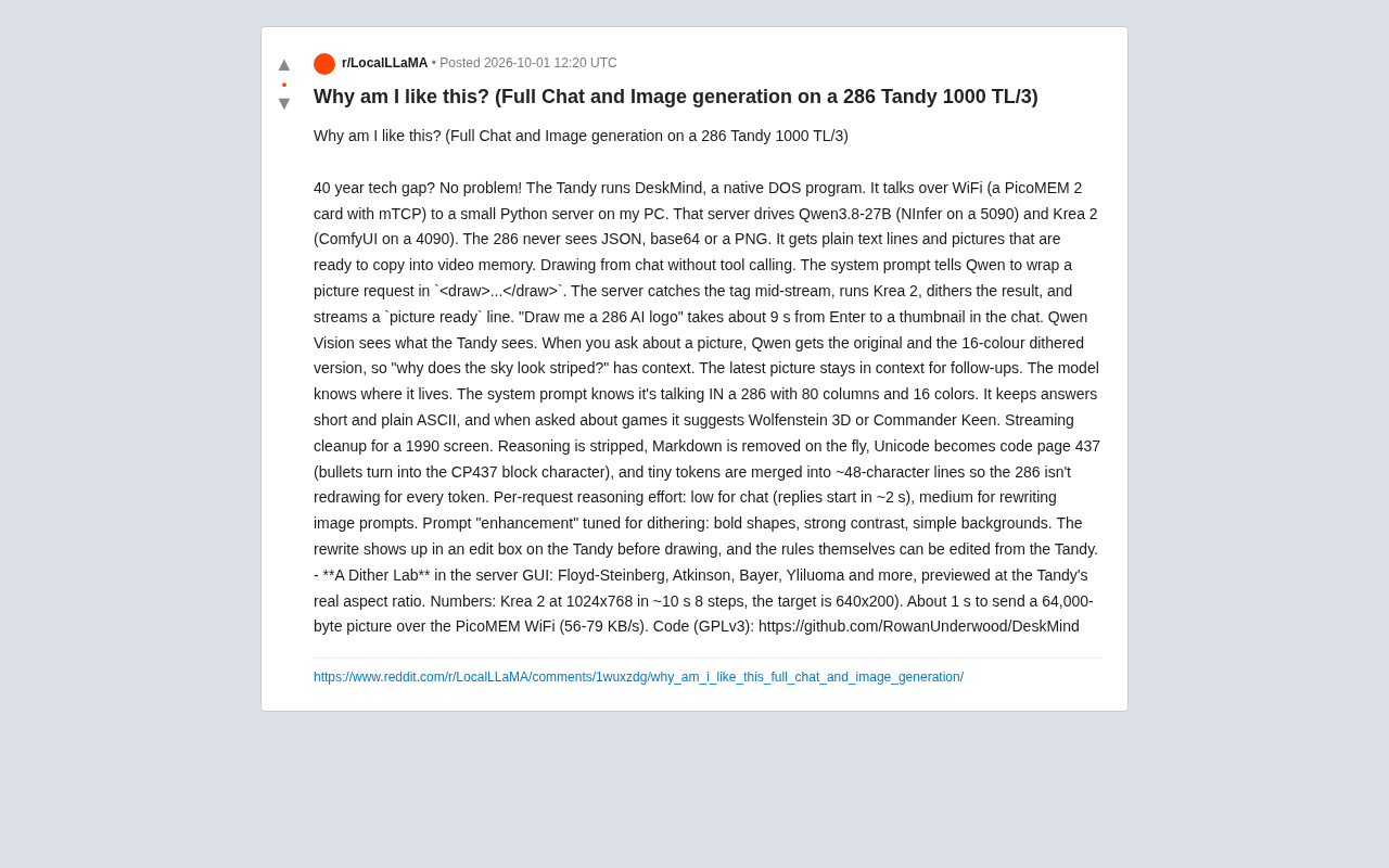 40年科技鸿沟逆袭:286老机跑AI聊天与绘图