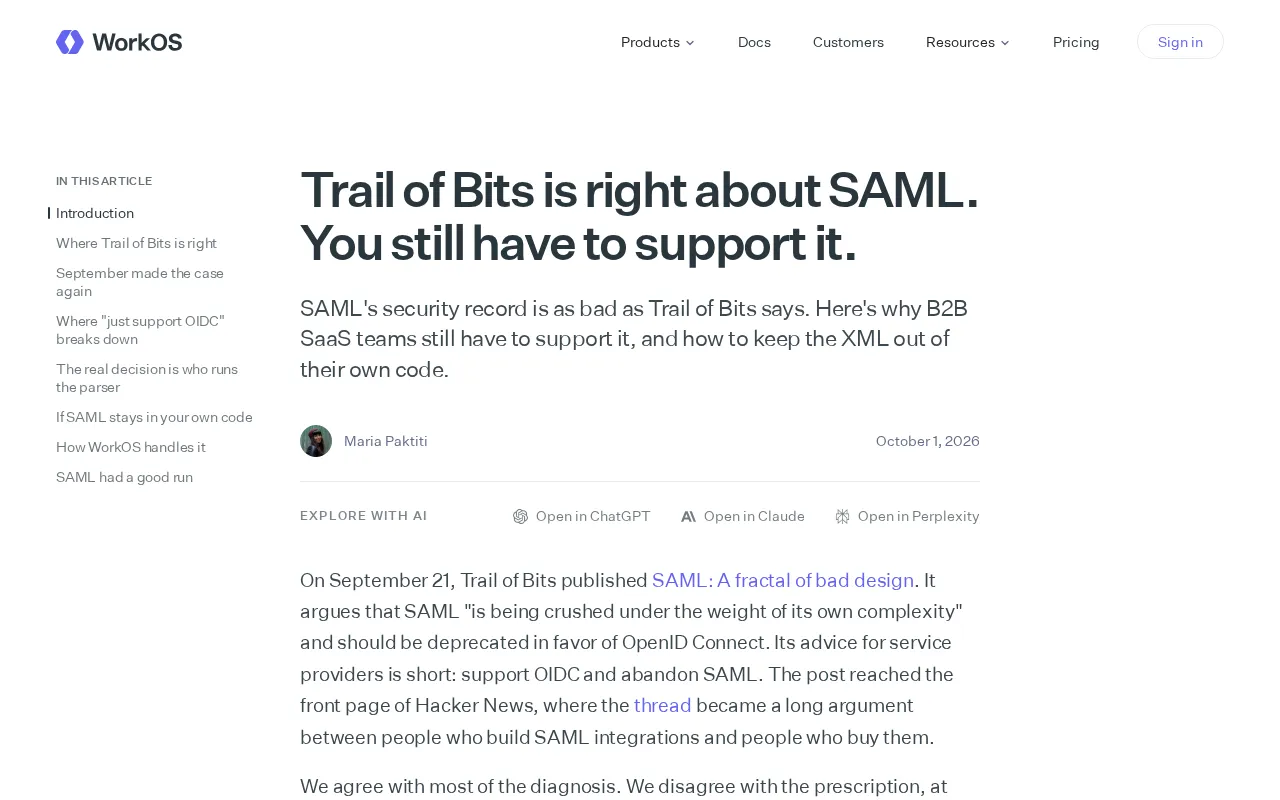 SAML Has a Terrible Security Record — So Why Must B2B SaaS Still Support It?