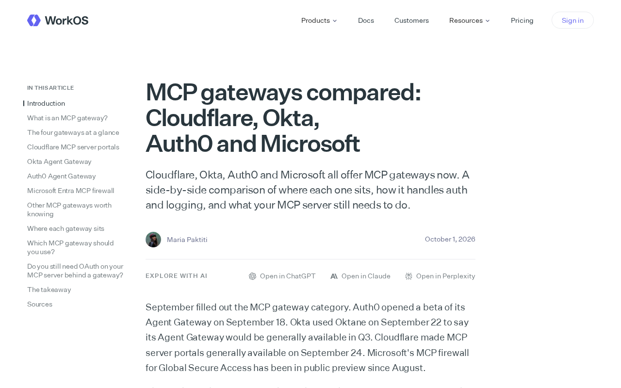 MCP网关横评:Cloudflare、Okta、Auth0与微软怎么选