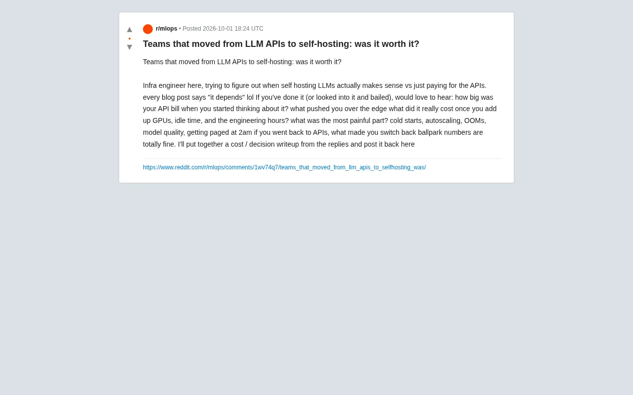 从LLM API转向自托管:这笔账到底划不划算?