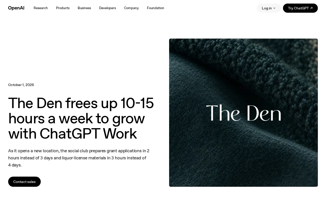 ChatGPT Saves The Den 10–15 Hours a Week: An Efficiency Revolution for Small Business