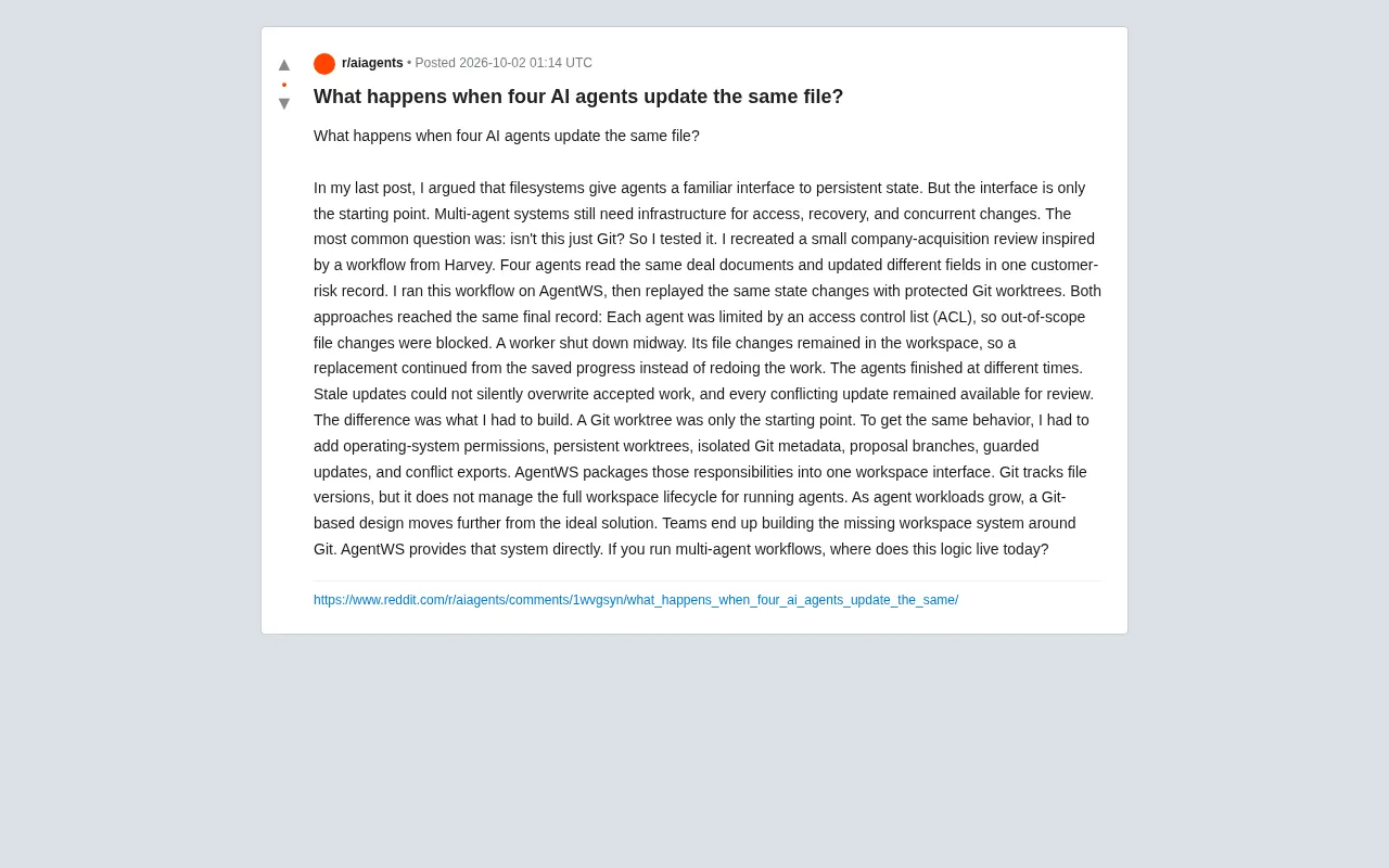 What Happens When Four AI Agents Edit the Same File at Once? Is Git Really Enough?