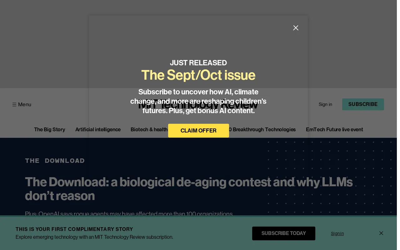 The Anti-Aging Race Is On — And Why LLMs Don't Actually Reason