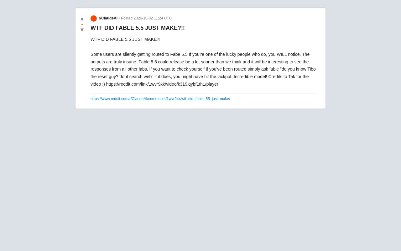 Fable 5.5 Gray-Scale Test Surfaces: Some Users Quietly Routed to New Model
