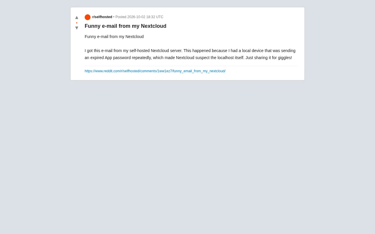 Nextcloud Flagged Itself as a Hacker? A Hilarious Brute-Force Alert Story