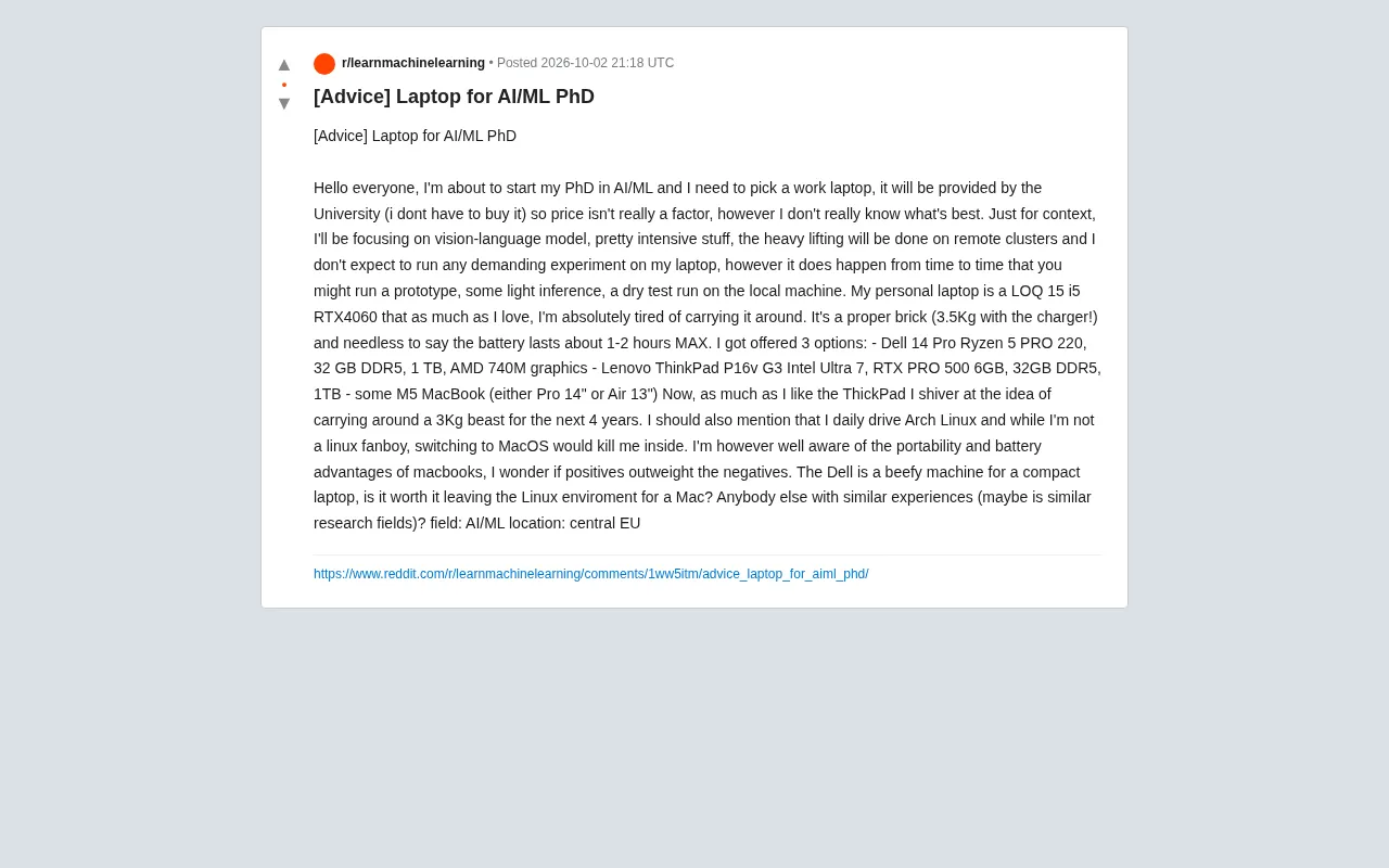 AI/ML博士该选什么笔记本?三款机型选购实战解析