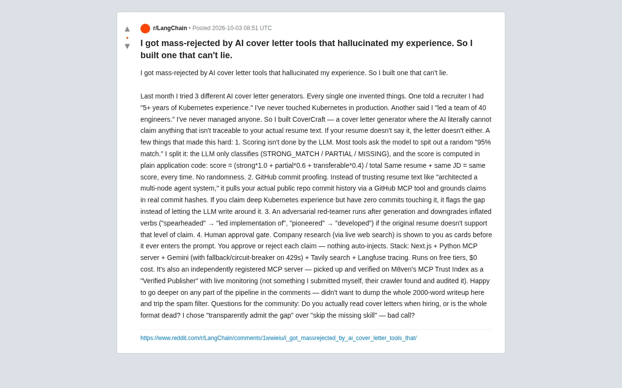 No More AI Hallucinations: How One Developer Built a Cover Letter Generator That Can't Lie