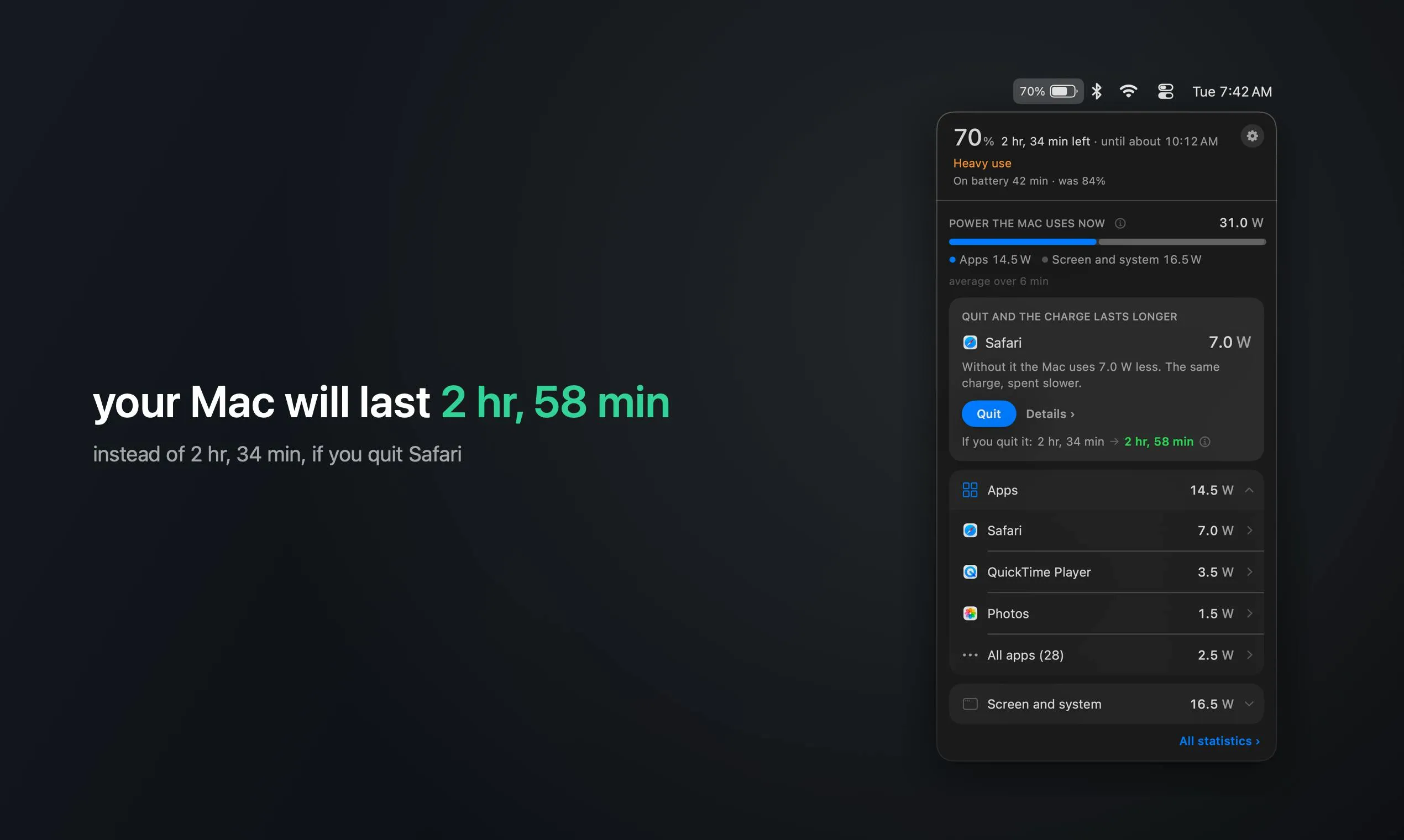 WattMate: A Mac Menu Bar Tool That Quantifies Battery Drain in Watts and Minutes