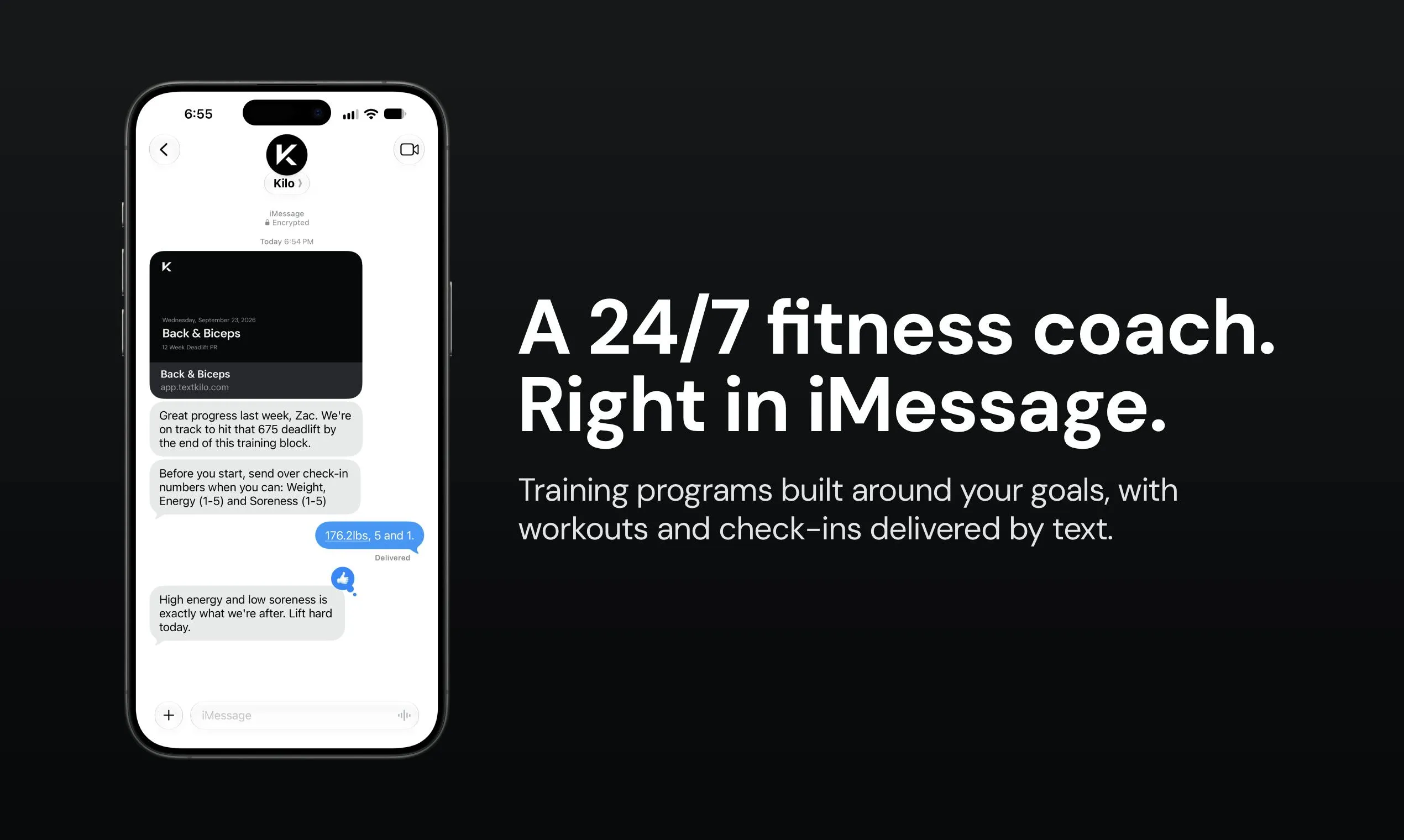 Kilo: The AI Fitness Coach Living Inside iMessage