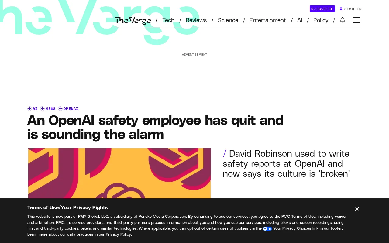 OpenAI safety employee resigns and speaks out