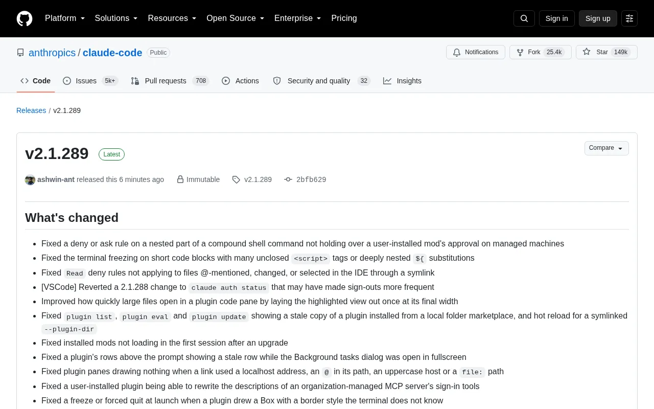Claude Code v2.1.289 Update: Plugin Stability and Security Fixes Explained