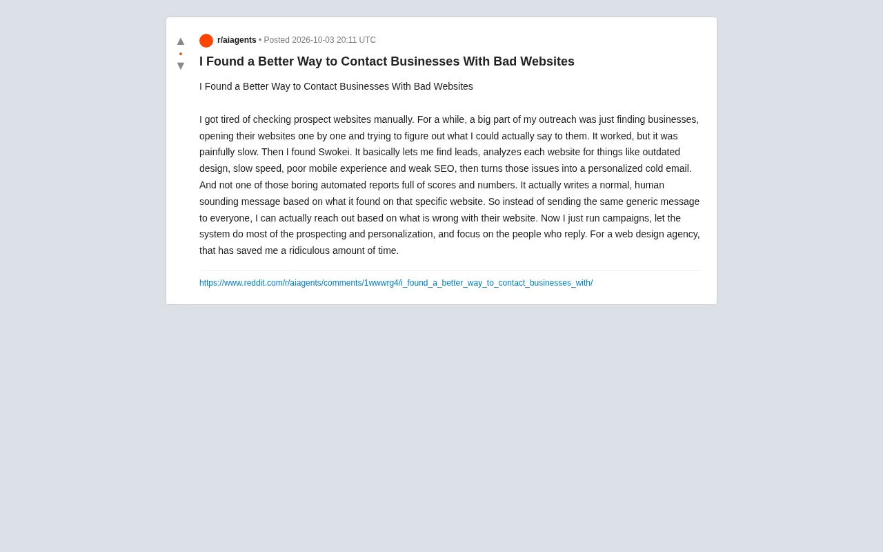 AI-Automated Cold Outreach: A Practical Framework for Generating Personalized Emails from Website Pain Points