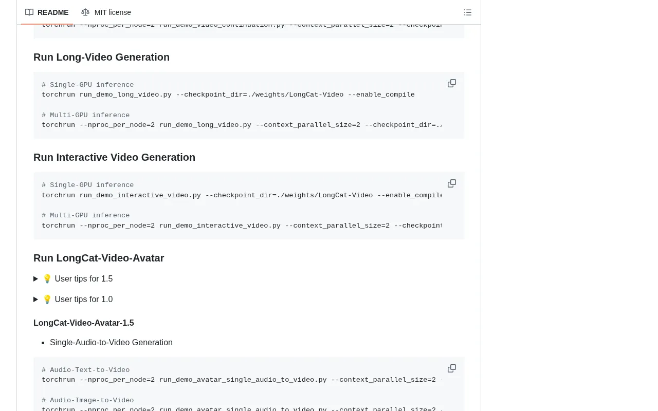 github source: meituan-longcat/LongCat-Video