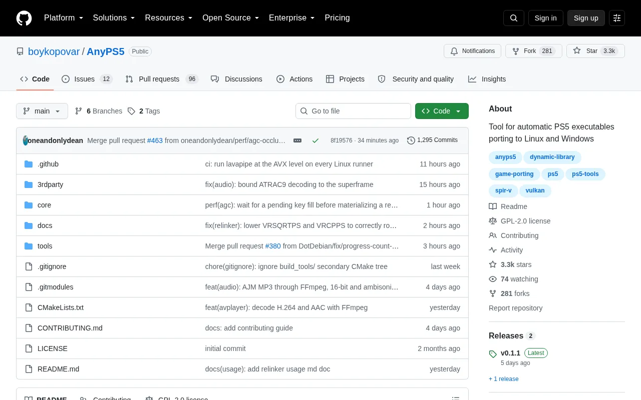 AnyPS5: An Open-Source Tool for Automatically Porting PS5 Executables to Linux and Windows