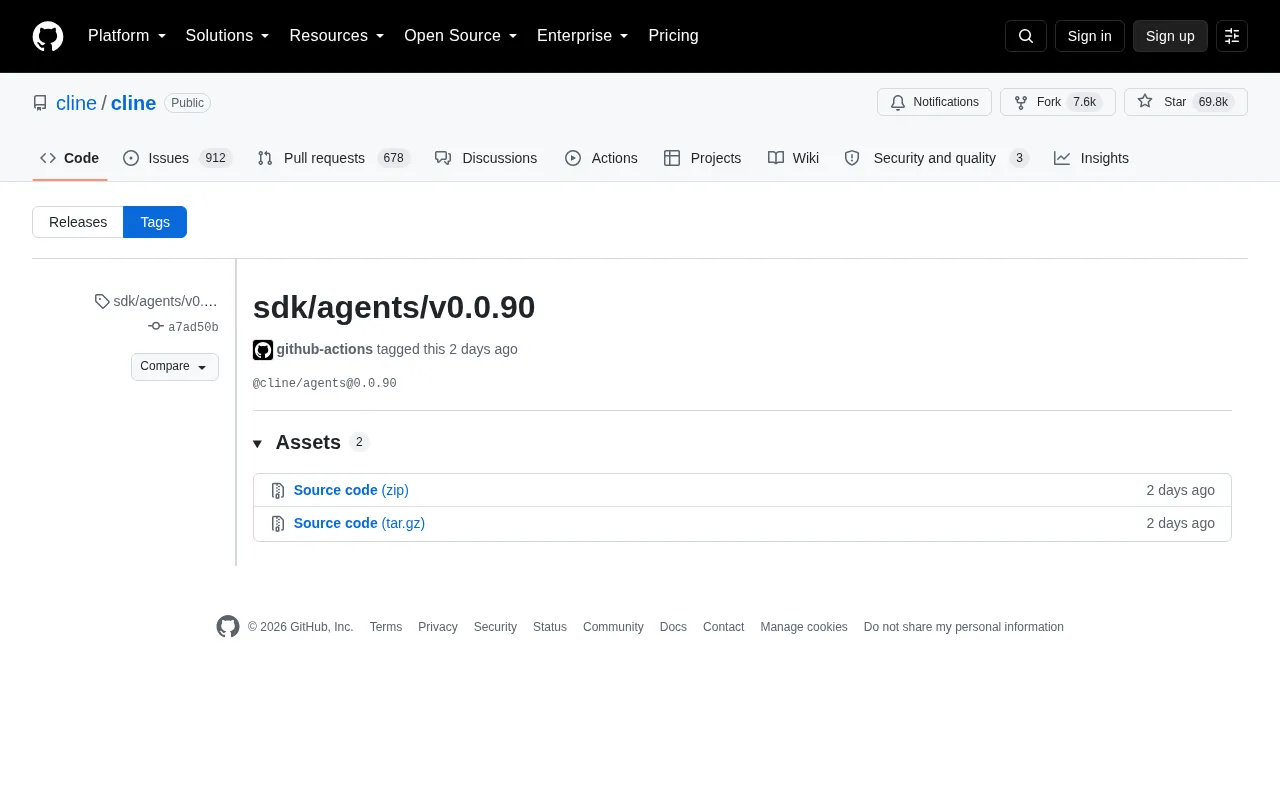 Cline Releases agents SDK v0.0.90: Open-Source AI Coding Assistant Keeps Evolving