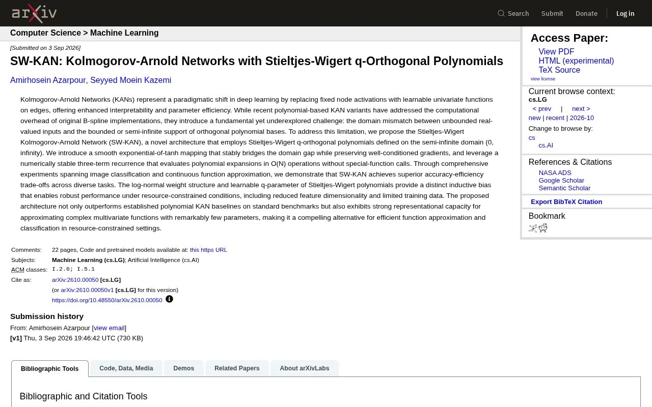 SW-KAN: Solving KAN's Domain Mismatch Problem with q-Orthogonal Polynomials