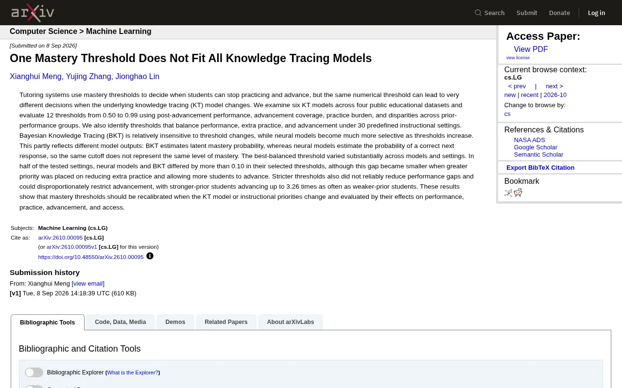 One Mastery Threshold Does Not Fit All: The Hidden Pitfalls of Knowledge Tracing Models