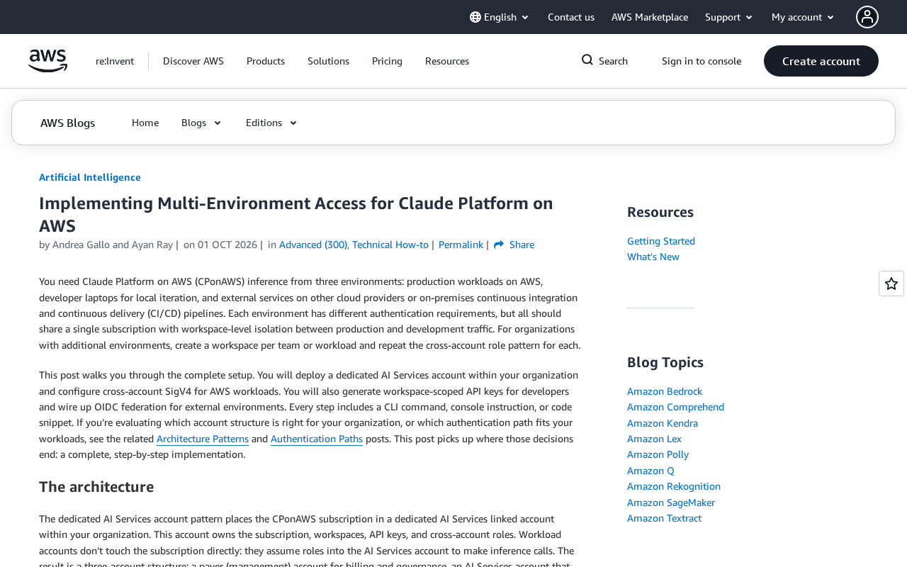 Practical Guide to Multi-Environment Access Configuration for Claude on AWS