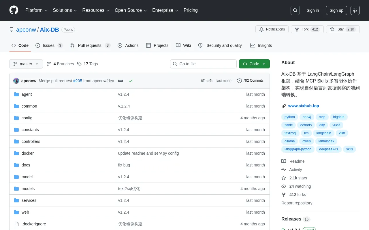 Aix-DB Open-Source Framework: A Multi-Agent Approach to Natural Language Database Querying
