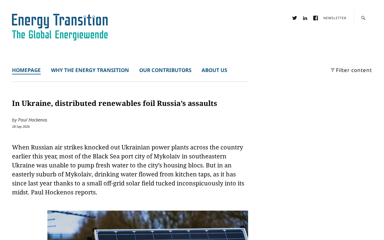 How Distributed Renewables Are Helping Ukraine Withstand Energy Attacks