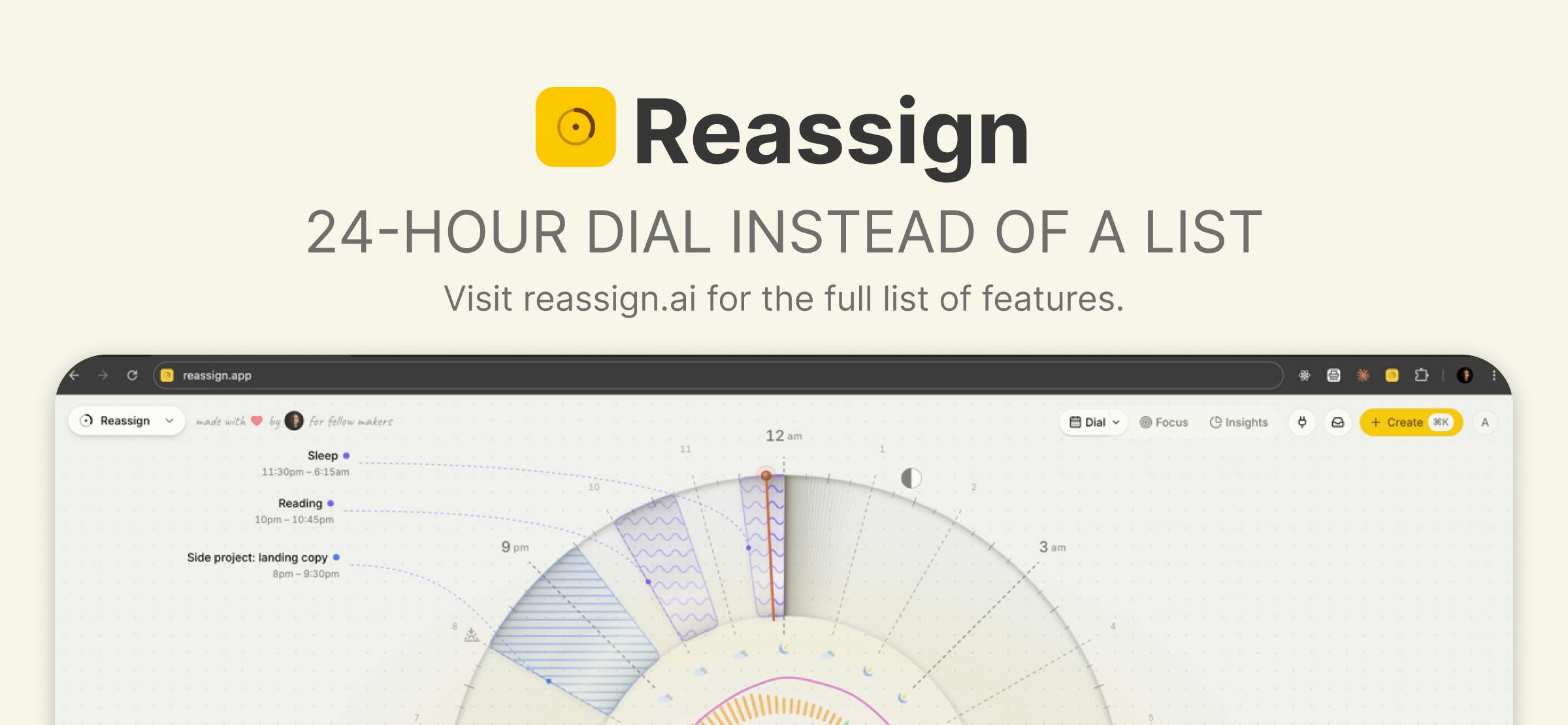 Reassign: A 24-Hour Circular AI Schedule Planner Built for Makers