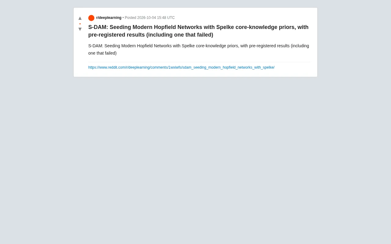 S-DAM:用Spelke核心知识先验为现代Hopfield网络注入认知基因