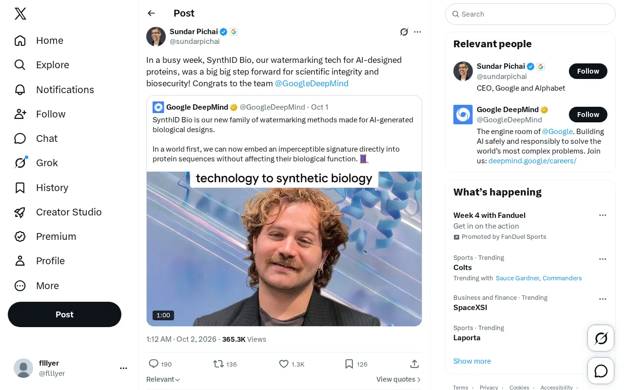 SynthID Bio: A New Biosecurity Frontier for Watermarking AI-Designed Proteins