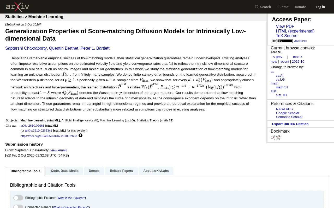 Why Flow Matching Models Can Escape the Curse of Dimensionality: A Generalization Theory for Low-Dimensional Data