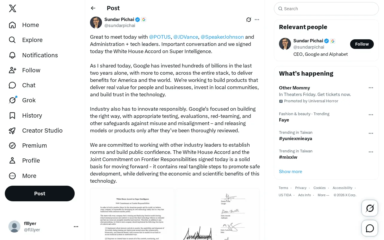 White House Accord on Super Intelligence Signed: Google Commits to Responsible AI Development