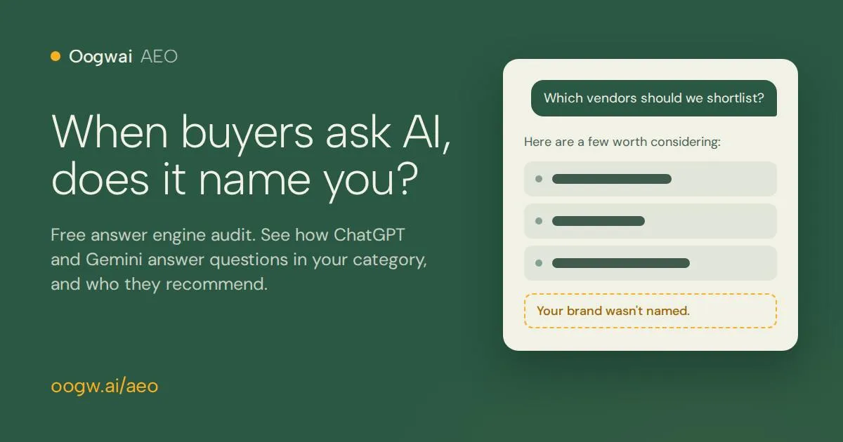 Oogwai Beacon: An AEO Audit Tool That Actually Asks the AI Engines
