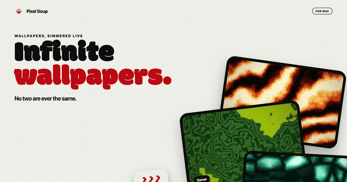 Pixel Soup: Let Your Mac "Cook" Its Own Dithered Live Wallpapers