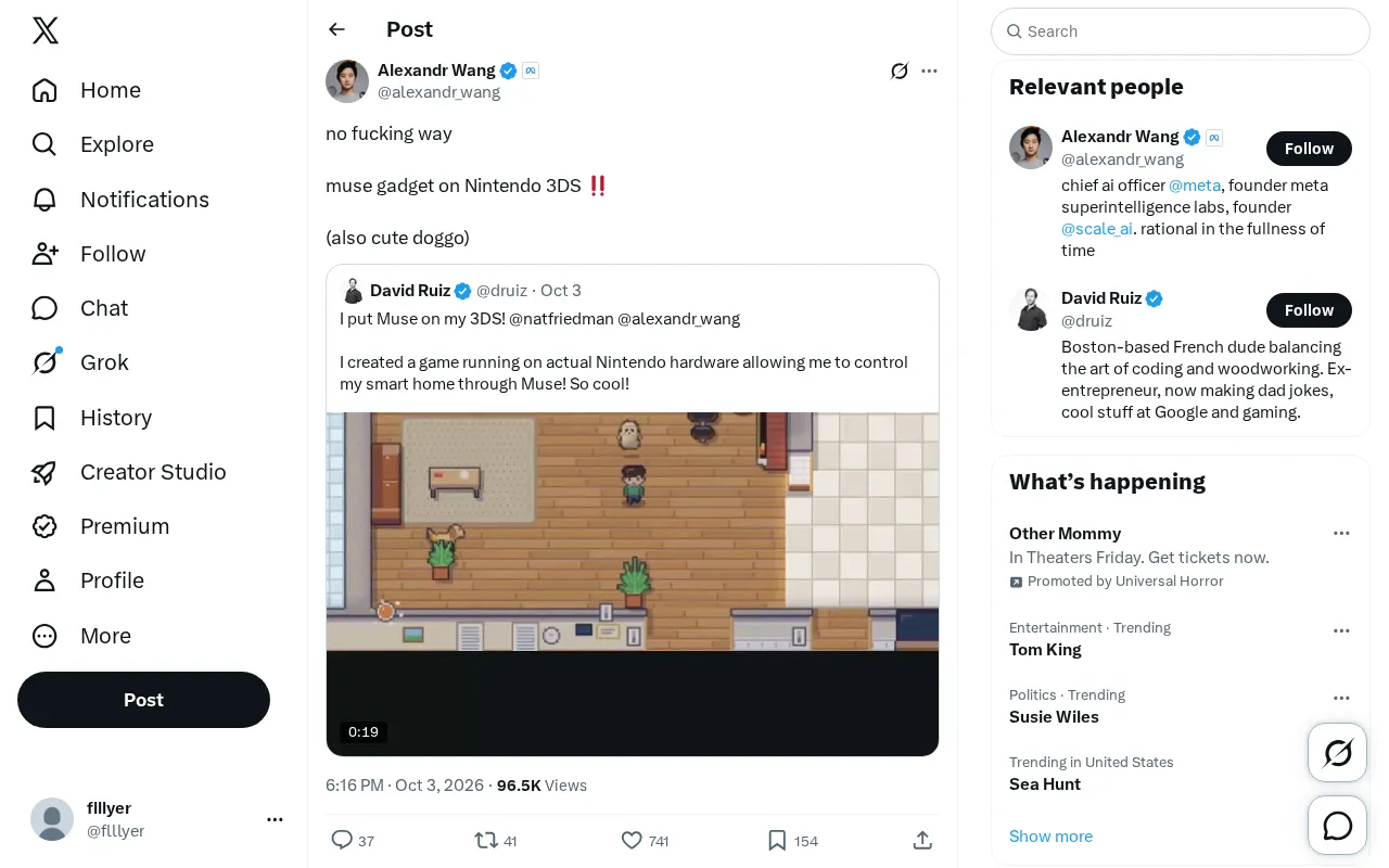 Muse Gadget Running on a Nintendo 3DS? One Tweet That Sparked a Wild Discussion