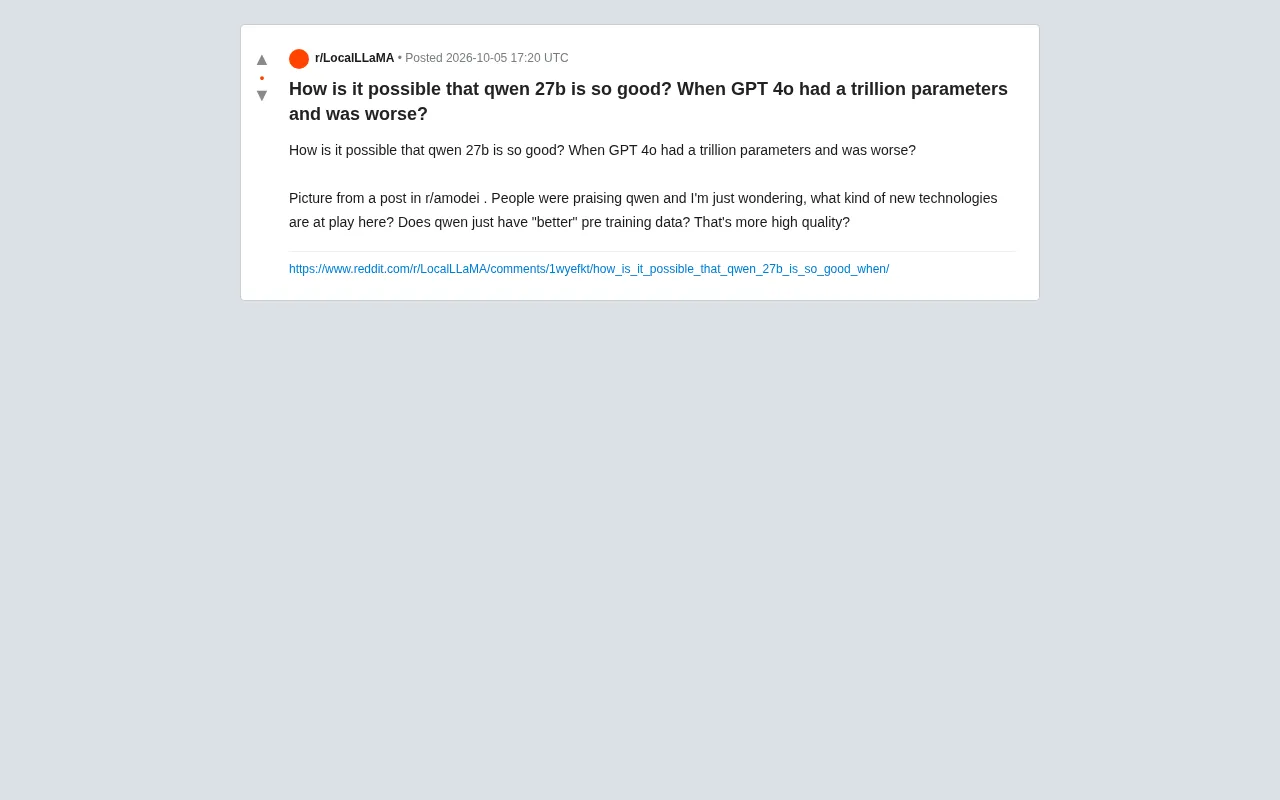 Small Models Beating Large Ones? Unpacking How Qwen 27B Rivals GPT-4o