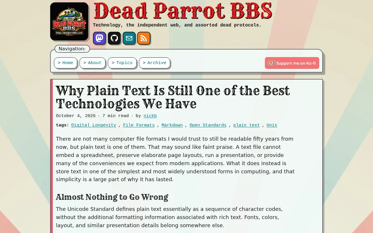Why Plain Text Is Still One of the Best Technologies We Have