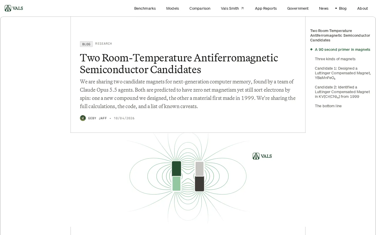 AI Agents Reportedly Identify Two Room-Temperature Magnetic Semiconductor Candidates