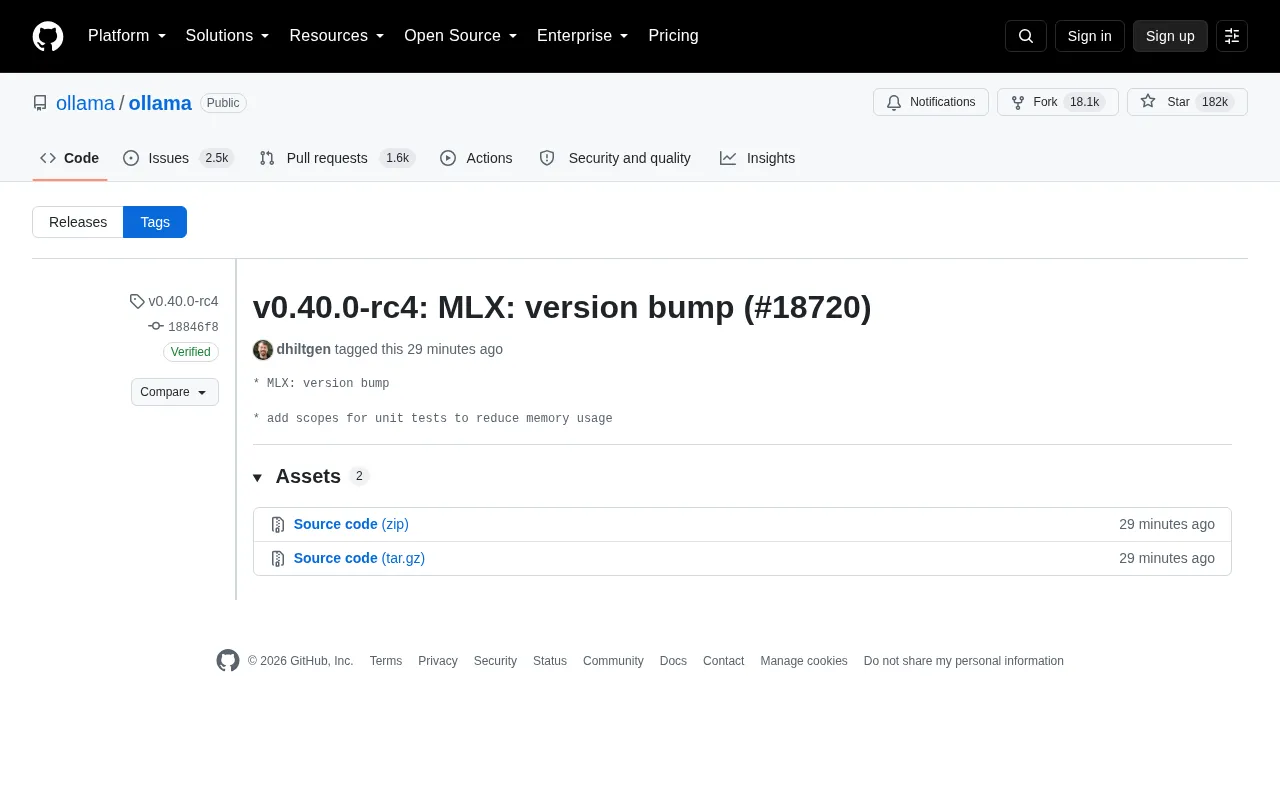 Ollama v0.40.0-rc4 Released: Key Changes in the MLX Upgrade