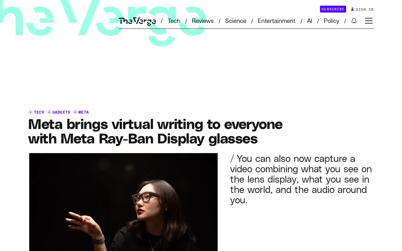Meta Ray-Ban Smart Glasses Air-Writing Feature Now Available to All: Send Messages by Drawing in the Air